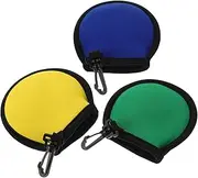 MOBUTOFU 3pcs Golf Ball Cleaning Bag with Hanging Hook Lightweight Portable Golf Accessories for Men for Outdoor and Indoor Use Fast Cleaning