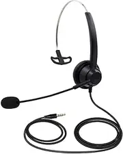3.5mm Wired Computer Headset with Microphone Universal Office Call Center Single-Sided Headphone Suitable for Phone Operator Computer PC Laptop Gaming Chatting Network Teaching Video Conferencing