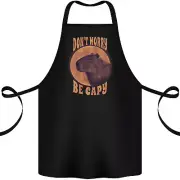 Dont Worry Be Cappy Funny Capybara Cotton Apron 100% Organic