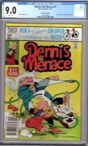Dennis The Menace CGC 9.0, Newsstand Edition, White Pages, CGC #4185234008