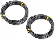 2 x 20m Bonsai Grooming Tool Tree Training Wire 2.0mm Plant Craft Wire Aluminum Wire Craft Craft for Holding Bonsai Branches (Each Roll 20m, Black)