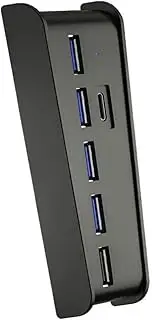 2023 6 Ports ABS Extend USB Hub 2.0X4+Type C 3.1 +900mA Charging Adapter High Speed Splitter Plug&Play for PS5 Accessory Spare Part