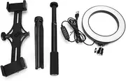 KUIKUI Portable LED Ring Fill Light with Tripod for Live Photography and Video Streaming