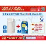 免運 日本東麗 淨水器 SW5-CH+濾心SWC.80G 超值組 加碼贈東麗水果專用陶瓷刀+拭淨布 總代理品質保證