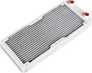 Car Radiator 18 Waterways Water Cooling Radiator Aluminum 240 360 Water Cooler White Cooling For Heatsink Exchanger Liquid Cooler Radiator Fin Comb Kit(AI-LW240-18W)