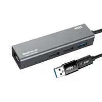 在飛比找誠品線上優惠-INTOPIC 廣鼎 USB3.1&RJ45鋁合金集線器(H