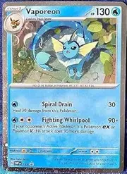 Pokemon - Vaporeon SVP 168 – Prismatic Evolution Black Star Promo Cosmos Foil – Single Card