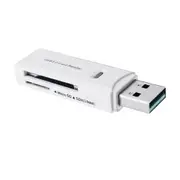 USB 3.0 High Speed Multifunctional TF SD Card Reader Black White