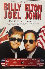 ELTON JOHN & BILLY JOEL Australian Tour Flyer 1998 A4 Tour Reproduction