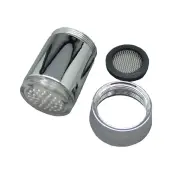 Colorful LED Light Basin Sink Faucet Temperature Sensor Light Color Changing Hydropower with Adapter
