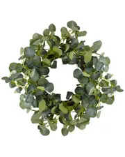 Northlight Eucalyptus Leaves Artificial Wreath