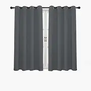 Hyper Cover 3-Layers Blackout Curtains (Iron, 132x183 cm) - 100% Eco-Friendly Fabric, Noise Reduction, High-Quality Durable Polyester, Easy Care