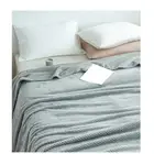 Light Gray 150x200cm Cooling Blanket Milk Fleece Lattice Jacquard Blanket Sum GE