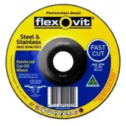 Flexovit Cut Off Wheel Mega Inox Premium 125 x 2.5 x 22.23mm - Pack of 50