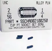 #2-56x1/4 Hex Socket Set Screws Cup Point Alloy Steel (12)