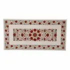 4'X2.5' white Marble Table Top coffee dining Inlay mosaic antique decor home w1