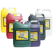 6 x 5L Washable Kids Poster Paint Set Free Pumps