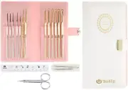 Tulip Classic Crochet Hooks Set Metal Knitting Needles 18 Pc Gold & Silver