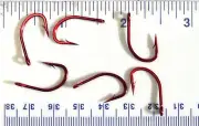 100 VMC 7265 7265TR O'Shaughnessy Live Bait Red Fish Fishing Hooks sz 2