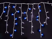 BLUE/WHITE 120 LED Christmas Icicle Lights 2.5 metres