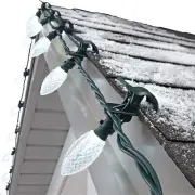 Noma C9 LED Quick Clip Christmas Lights | Built-in Clip-On String Lights | 25 ,,