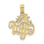 14K Yellow Gold #1 Wife Charm