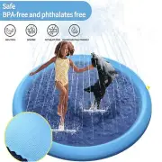 Kids Water Sprinkler Water Mat Splash Play Pad Inflatable Spray Pool Sea Outdoor