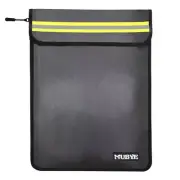 Fireproof Waterproof Money Document Bag - 15"x 11" Safe Zipper Bags with Refl...