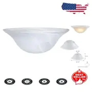 Etched Alabaster Transitional Replacement Shade for Torchiere & Pendant Lamps