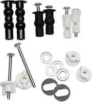 Universal Toilet Seats Screws and Bolts Metal - Toilet Seat Hinges Bolt Screws Toilet Seat Fixings Expanding Rubber Top Nuts Screws Mount Seat Hardware Toilet Seat Replacement Parts Kit(5 Choices)