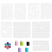 Kids Finger Paint Dauber Kit | Drawing Sponge Dauber Set - Painting Project Daubers, Finger Craft Drawing Tools with 6 Color Stamp Pads for Arts and Crafts