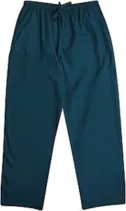 [Tropi] Mens Scrub Pants - Three Pocket Medical Scrubs Uniform Cargo Bottom, Carribean Blue, 3X-Large