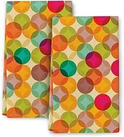 Wovoto Mid Century Modern Retro Kitchen Towels Decorative Set of 2, Soft Absorbent Dish Towels for Drying Dishes, Colorful Hand Towels Tea Towels for Kitchen Bathroom Farmhouse Home Decor