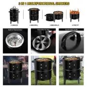Vertical BBQ Grill Fire Pit Easy to Clean Grill Cooker Barbecue Grill for
