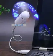 LED USB FAN LIGHT cooling air cooler flexible for laptop desktop computer pc/mac