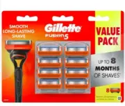 Original Gillette Fusion 5 Razor Orange Blades 8 Pack Made In USA New & Sealed