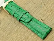 Apollo Vintage Green Shark Grain w Gold Tone Buckle 18mm Watch Band NOS Unused