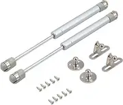 Bohaner 120N Gas Struts, 2Pcs Cabinet Door Hinges Lift Up Spring Flap Gas Strut Support Stay Bar Kitchen Cupboard Box 200N Pressure (Silver 120N)