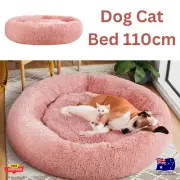 i.Pet Pet Bed Dog Cat 110cm Calming Extra Large Soft Plush Dogs Comfort Pink