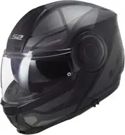 LS2 FF902 Scope Axis Helmet, black-grey-silver, Size XS for Men Black Grey Silver