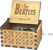 Antique Carved The Beatles Theme Music Box Christmas gift Birthday Gift Party Supply Hand Crank Wooden Musical Toy