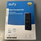 Eufy Security C30 Black Battery 2-Way Audio 2K Resolution Wi-Fi Video Doorbell