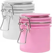 [Minkissy] 2pcs Glue Storage Tank Sealed Leak-proof Jar Eyelash Extension Glue Container Lash Glue Organizer Container for Lash Glue Holder Glue for Lashes Pp Fake Eyelashes Sink