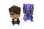 2pc Black Panther 2018 w/ Movbi Cosbaby Action Figure Statue Set