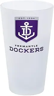 Fremantle Dockers Freo AFL Frosted Conical Glass 450ml