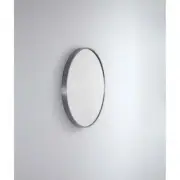 Remer Modern Round Mirror 810x810mm Gun Metal Aluminium Frame MR81-GM