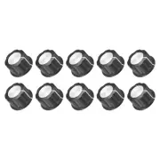 Potentiometer Control Knob Insert Shaft Switch Knobs 6mm/Black/ 10Pcs