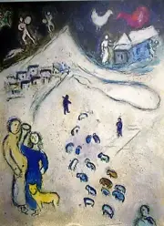 MARC CHAGALL DAPHNIS & CHLOE- WINTER -VINTAGE 1977-AUTHORIZED EDITION-BRAZILLER