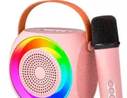 K13 Karaoke Machine Mini Portable Bluetooth Speaker W Microphone Pink New
