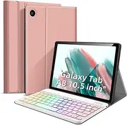 Samsung Galaxy Tab A8 Backlit Keyboard Case 10.5 inch 2022, Case with Backlit Keyboard for Galaxy Tab A8 10.5" SM-X200/X205/X207, A8 Tab with Bluetooth Keyboard Case, Easy Carry